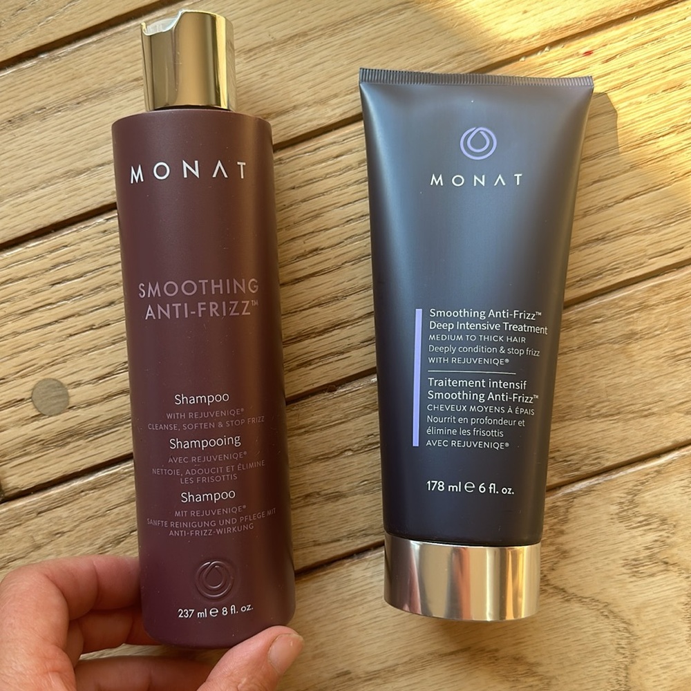 NWT Monat smoothing anti-frizz shampoo and deep intensive treatment